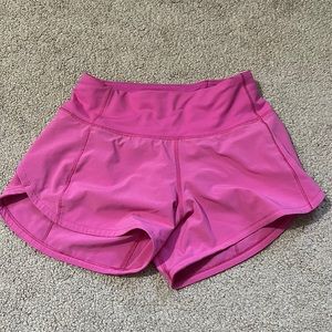 Lululemon Pink Speed Up Shorts